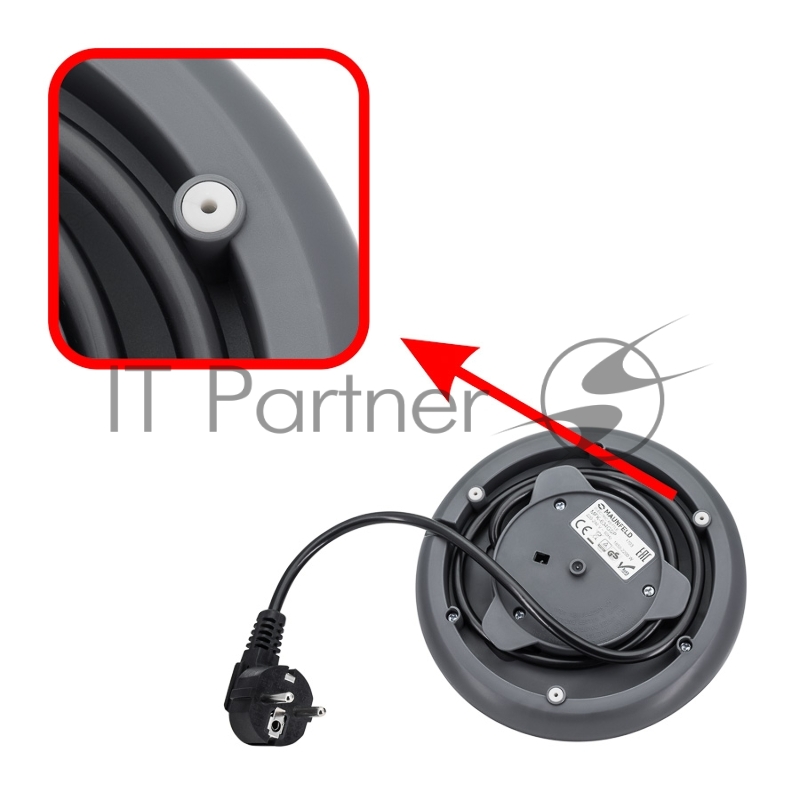 Чайник MAUNFELD MFK-634G.SP стекло прозрачное