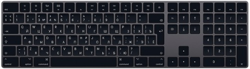 Аксессуар Apple Magic Keyboard with Numeric Keypad - Russian - Space Gray MRMH2RS/A