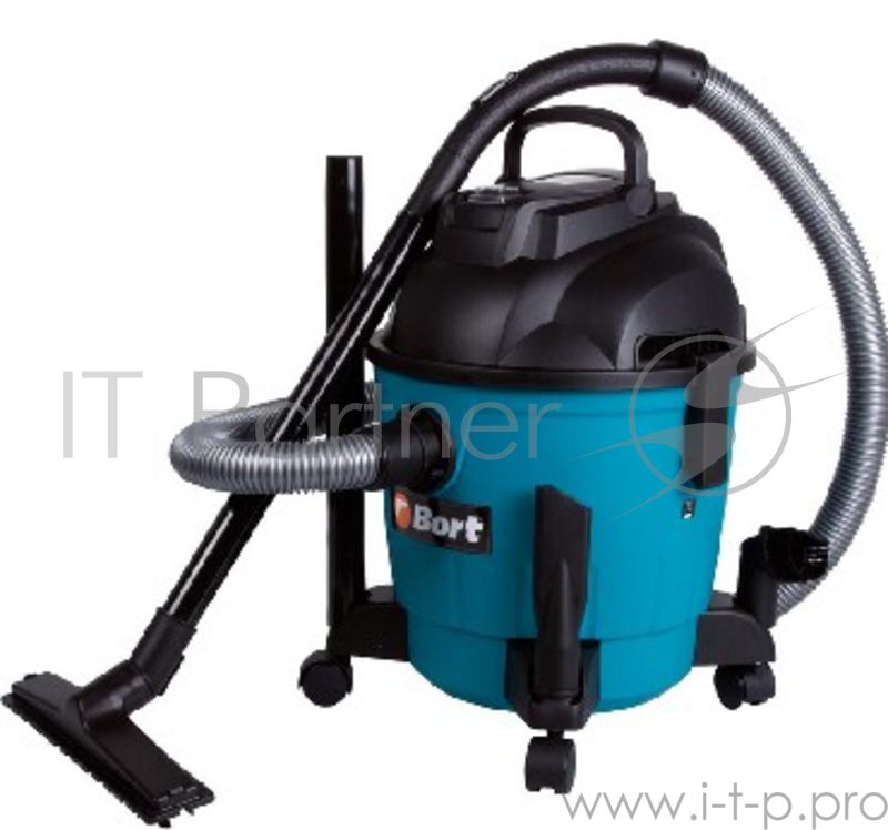 Пылесосы строительные Bort BSS-1218 Пылесос строительный 91272256 { 1200 Вт, вместимость 18 л, 26,5 л/сек, 6,3 кг, набор аксессуаров 7 шт }