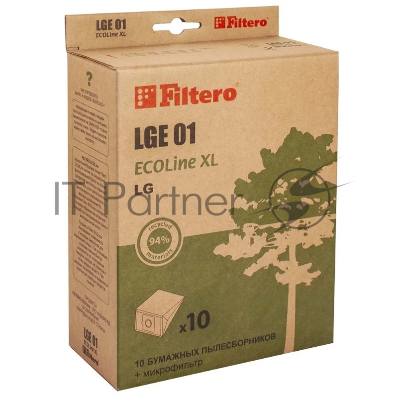 FILTERO LGE01 (10+фильтр) ECOLine XL (R) Комплект бумажных пылесборников