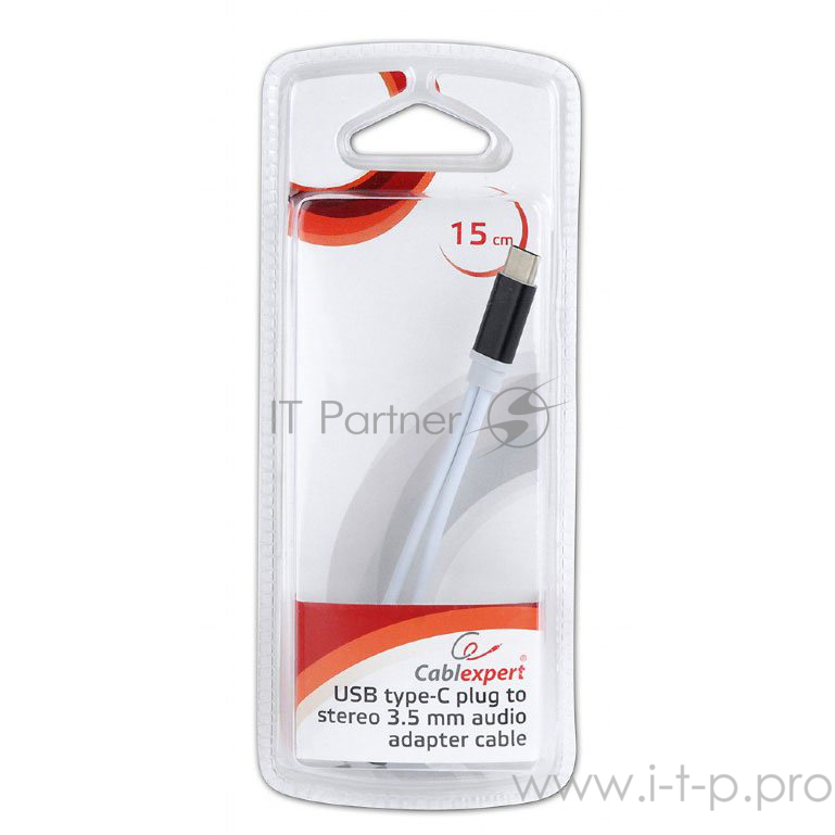 Переходник Cablexpert Переходник USB Type-C/Jack3.5 F+ Type-C F, черный, пакет (CCA-UC3.5F-02)