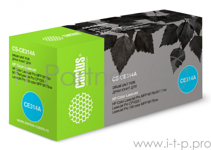 Блок фотобарабана Cactus CS-CE314A ч/б:14000стр. для HP CLJ CP1012 Pro/CP1025 Pro/CP1025nw Pro/CP1025 Pro Plus HP
