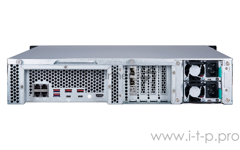 Сетевое хранилище без дисков SMB QNAP TVS-1272XU-RP-i3-4G 12-Bay NAS, Intel Core i3-8100 4-core 3.6 GHz, 4 GB UDIMM DDR4 (1 x 4GB), 12x 2.5