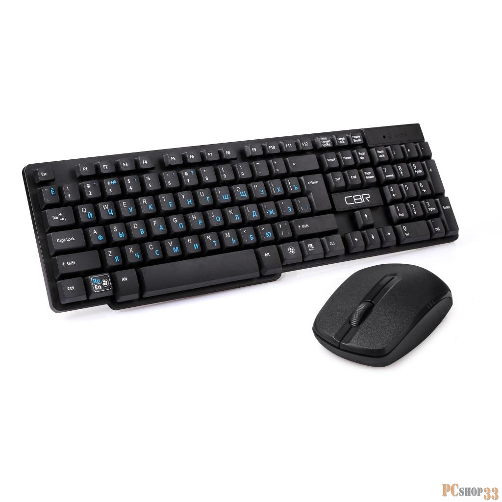 CBR KB SET 720W, Комплект (клавиатура + мышь) беспроводной, 2.4 ГГц, 104 клавиши, конструкция