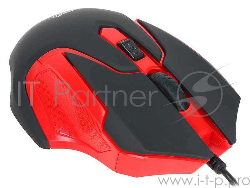 Проводная мышь Jet.A Comfort OM-U57 чёрно-красная (1000/1600dpi, 3 кнопки, USB)