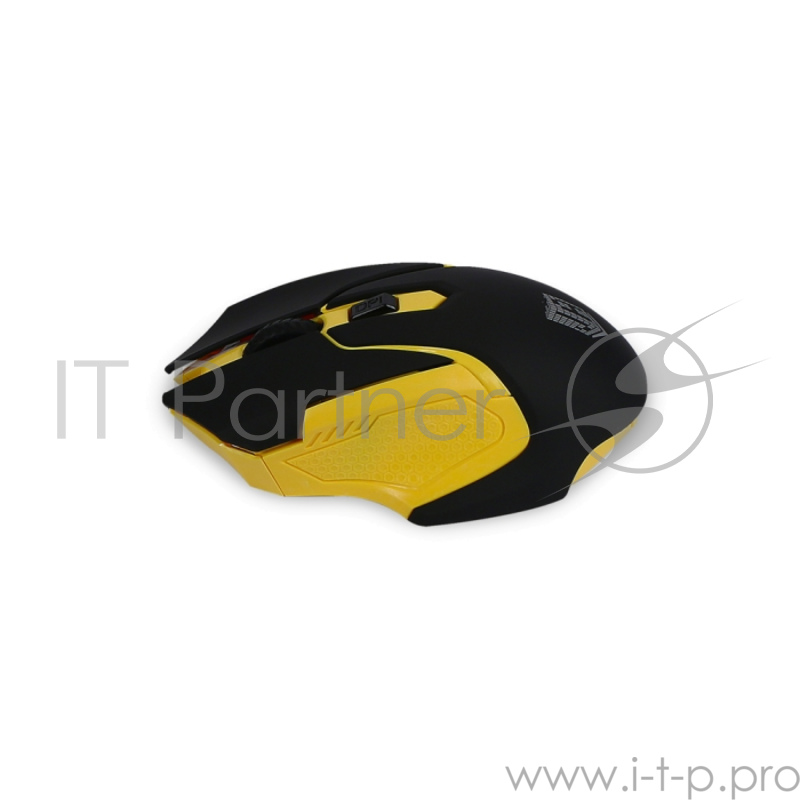 Беспроводная мышь Jet.A Comfort OM-U57G чёрно-жёлтая (800/1200/1600dpi, 3 кнопки, USB)