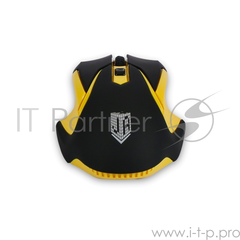 Беспроводная мышь Jet.A Comfort OM-U57G чёрно-жёлтая (800/1200/1600dpi, 3 кнопки, USB)