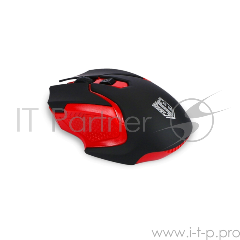 Беспроводная мышь Jet.A Comfort OM-U57G чёрно-красная (800/1200/1600dpi, 3 кнопки, USB)