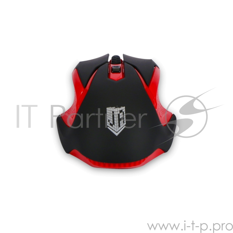 Беспроводная мышь Jet.A Comfort OM-U57G чёрно-красная (800/1200/1600dpi, 3 кнопки, USB)