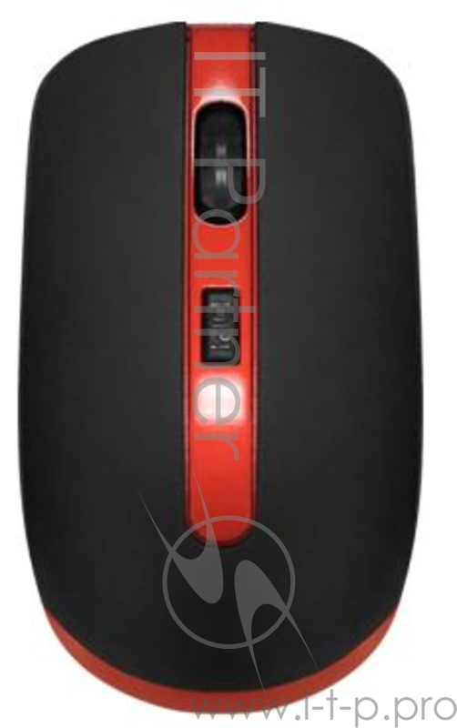 CBR CM 554R Black-Red, Мышь беспроводная, оптика, 2.4 ГГц, на аккумуляторах, 800/1200/1600 dpi, 3 кнопки и колесо прокрутки, выключатель питания, кабель в комплекте