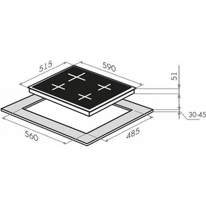 Газовая панель MAUNFELD EGHG.64.1CW/G