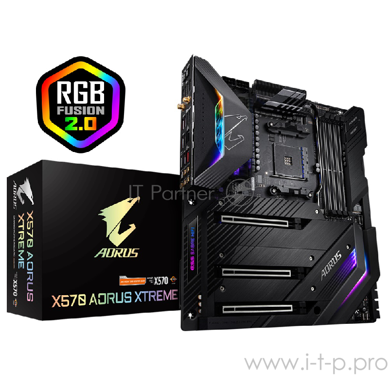 Материнские платы GIGABYTE X570 AORUS XTREME, Socket AM4, AMD X570, 4xDDR4-3200, 3xPCI-Ex16, 6xSATA3(RAID 0/1/10), 3xM.2, 8 Ch Audio, 1xGLan, 1x10GbLa