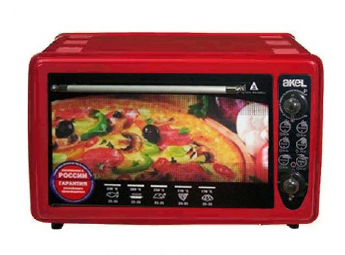 Мини-печь AKEL AF-720 красный
