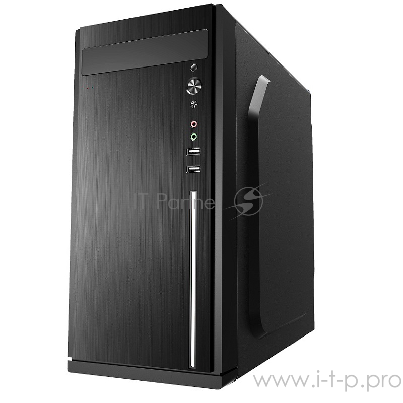 Корпус DELUX G504 (ATX, без БП, RGB Led strip) черный