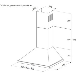 Вытяжка Korting KHC 6750 RN / Купольная, Ширина 60 см, черный, цвет кнопок - бронза, Мощность: 750 м3/ч, Уровень шума: 54 дБ, 3 режима, Механическое управление, Алюминиевые жировые фильтры, 2 галогеновые лампы освещения: 2*20 Вт