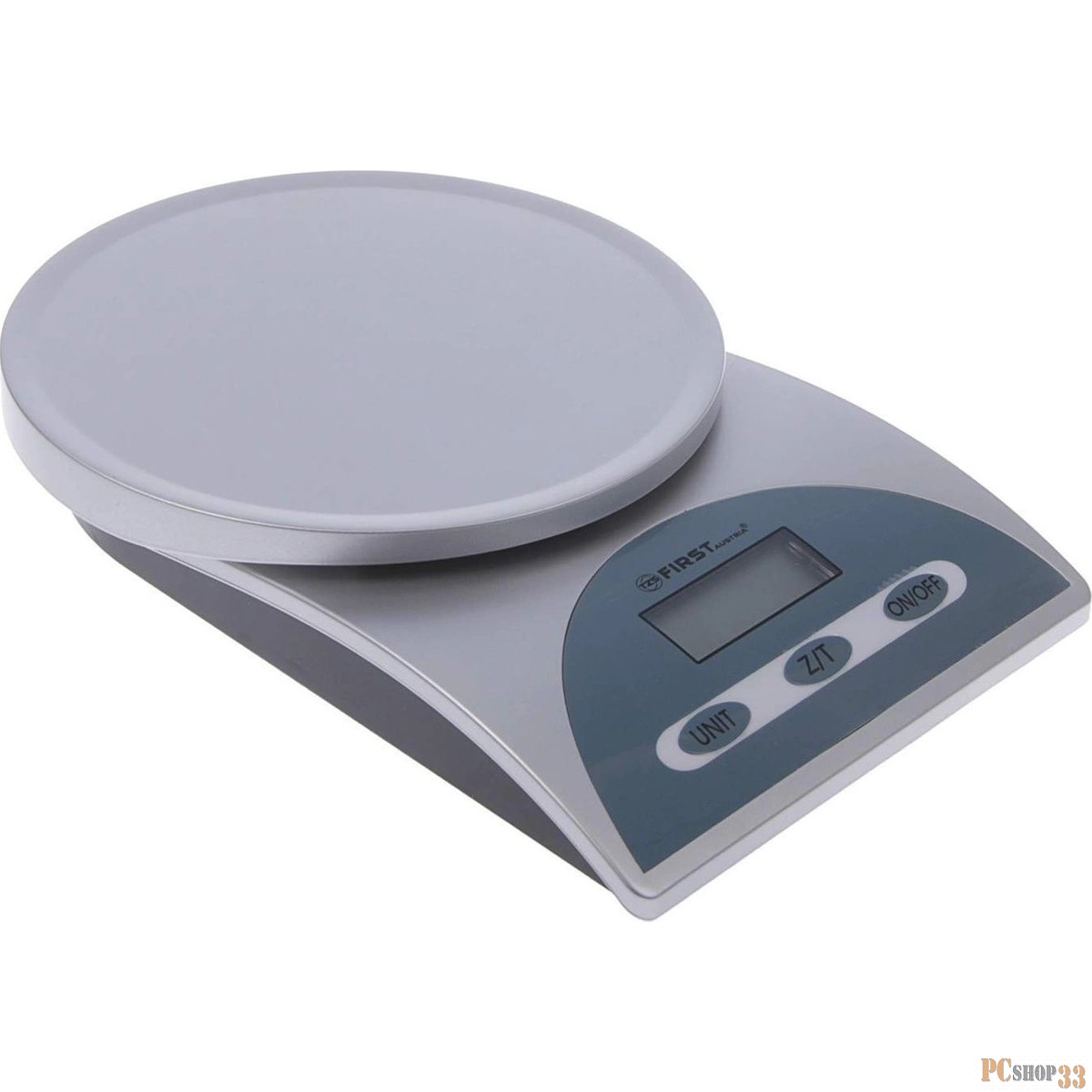 6405 Весы кухонные FIRST, электр., 5 кг, 1 гр.тарокомпенсация, Автоматическое/ручное отключен.Silver