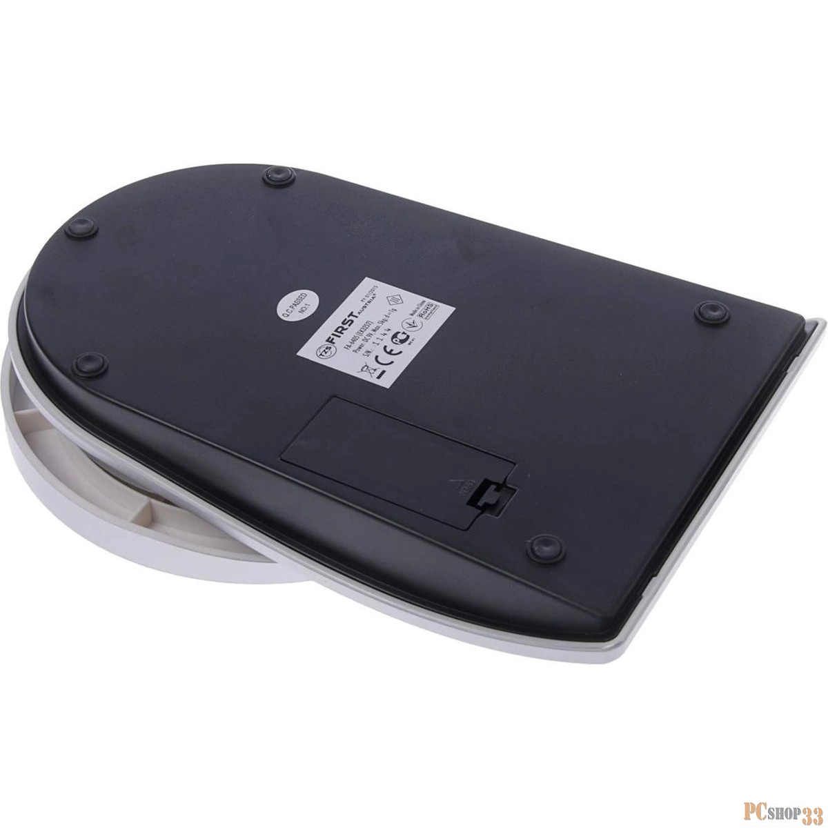 6405 Весы кухонные FIRST, электр., 5 кг, 1 гр.тарокомпенсация, Автоматическое/ручное отключен.Silver