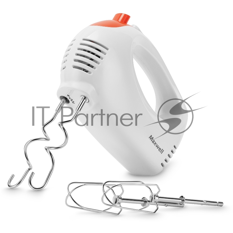 1358-MW(W) Миксер Maxwell Мощность 300 Вт.5 скоростных режимов.Кнопка высвобождения насадок.