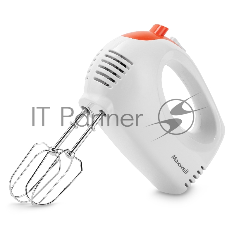 1358-MW(W) Миксер Maxwell Мощность 300 Вт.5 скоростных режимов.Кнопка высвобождения насадок.