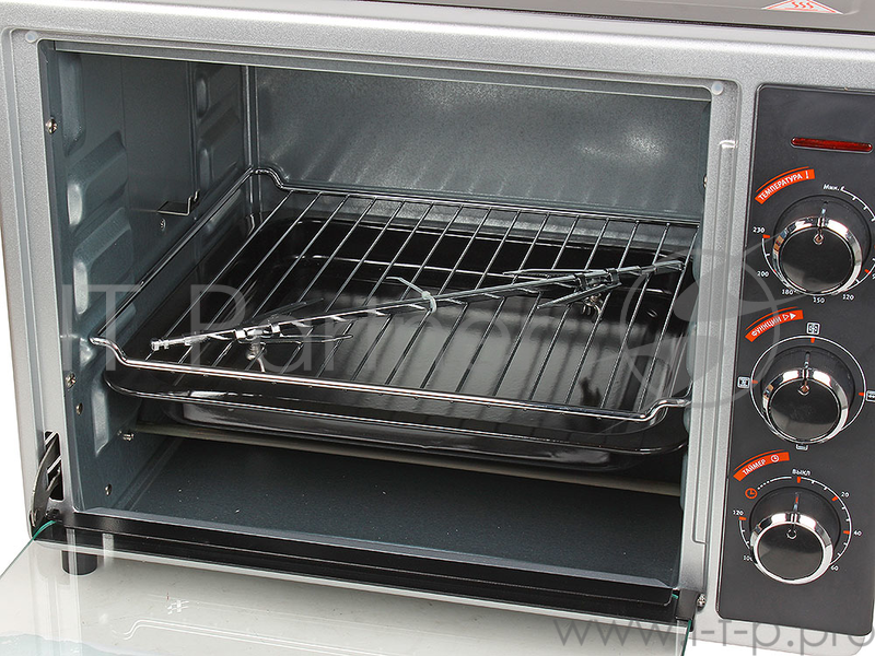 Мини-печь Maxwell MW-1851 (BK) (1600 Вт. Объем камеры 30 л. Металлический корпус. Механическое управление)