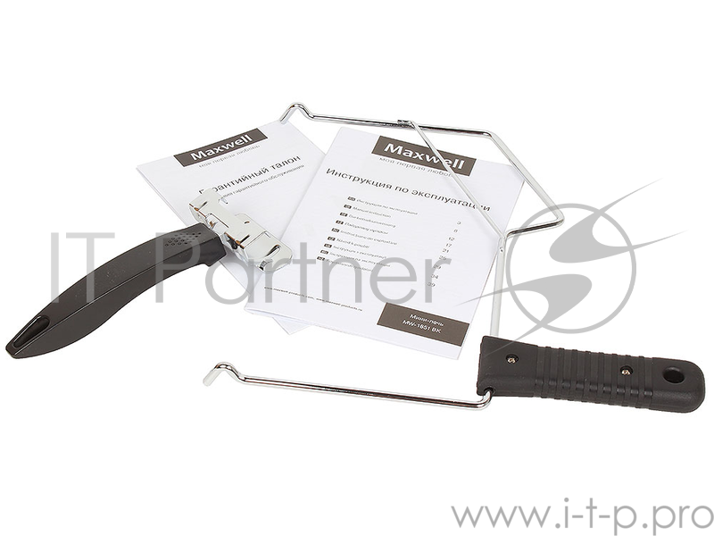 Мини-печь Maxwell MW-1851 (BK) (1600 Вт. Объем камеры 30 л. Металлический корпус. Механическое управление)