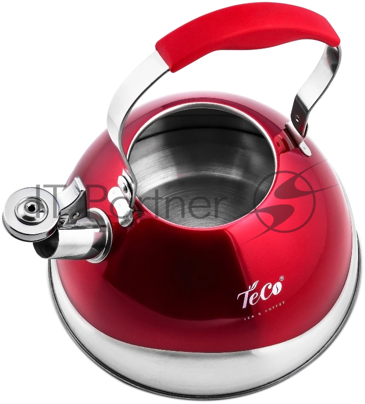 107R-TC Чайник TECO, 3,0 л, со свистком, нерж.сталь, капсульное дно, силиконовая ручка, цветной