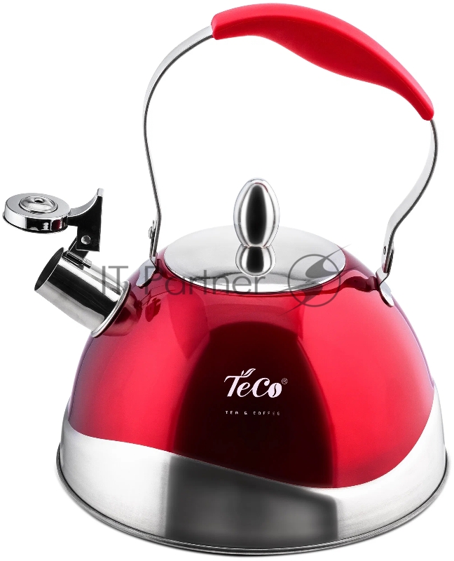 107R-TC Чайник TECO, 3,0 л, со свистком, нерж.сталь, капсульное дно, силиконовая ручка, цветной