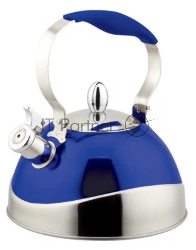 107B-TC Чайник TECO, 3,0 л, со свистком, нерж.сталь, капсульное дно, силиконовая ручка, цветной