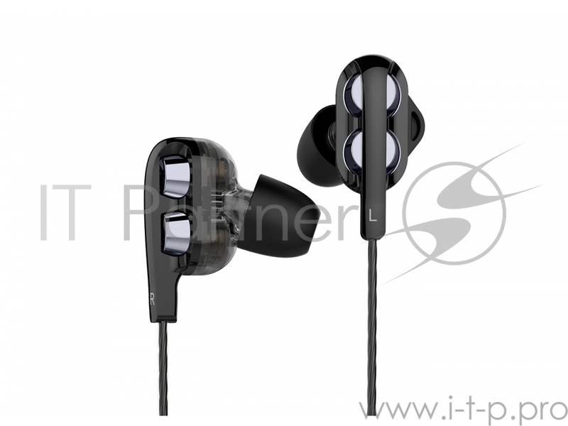 Наушники HARPER HV-803 / Проводные / Внутриканальные с микрофоном / Черный / 20 Гц - 20 кГц / 96 дБ / Двухстороннее / Mini-jack / 3.5 мм