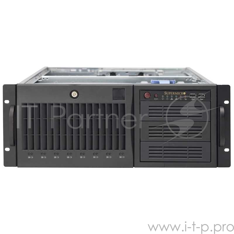 Корпус компьютерный SuperMicro Black 4U Tower SC743AC SQ with SAS3, USB3, 1200W PWS