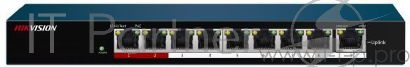 Коммутатор Hikvision DS-3E0109P-E/M(B) 9x100Mb 8PoE+ 58W неуправляемый