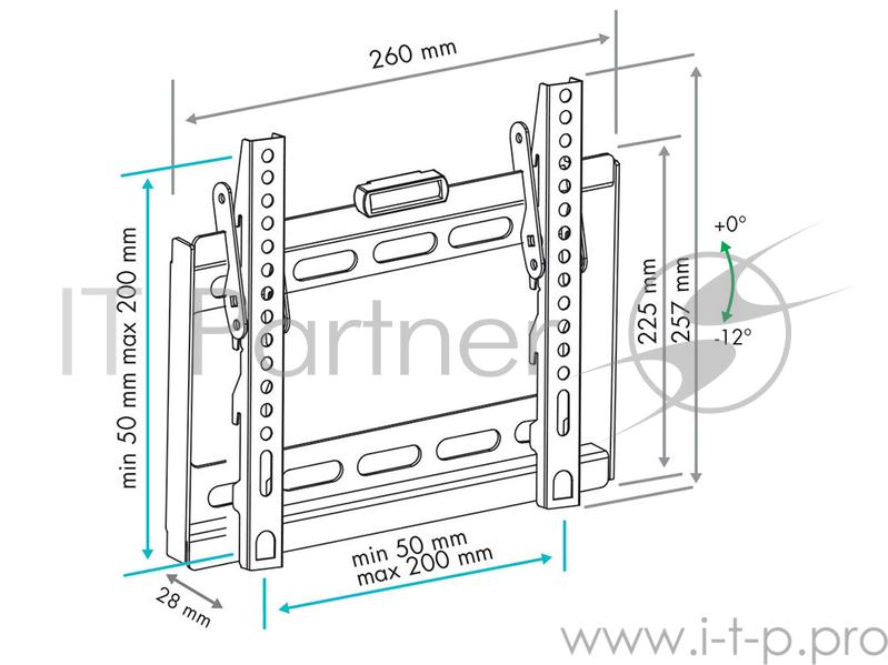 Кронштейн для LED/LCD телевизоров VLK TRENTO-36 black