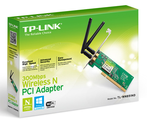 Сетевое оборудование TP-Link TL-WN851ND Адаптер 300M Wireless N PCI Adapter