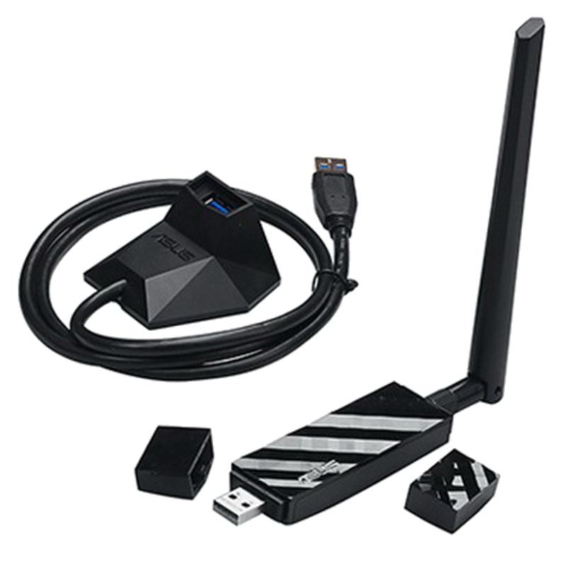 Сетевое оборудование ASUS USB-AC56 RTL Dual-Band Wireless USB Adapter (802.11a / b / g / n / ac, 867Mbps, USB3.0)
