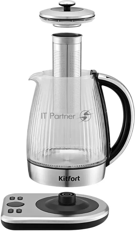 671-1-КТ Чайник Kitfort Мощность: 1850–2200 Вт.Емкость: 1,7 л.Длина шнура: 0,78 м.белый