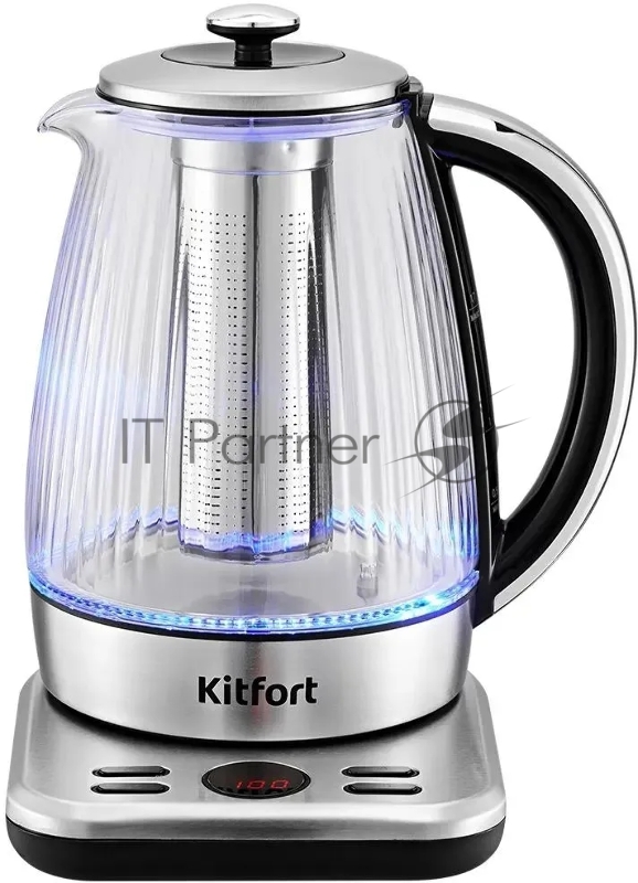671-1-КТ Чайник Kitfort Мощность: 1850–2200 Вт.Емкость: 1,7 л.Длина шнура: 0,78 м.белый