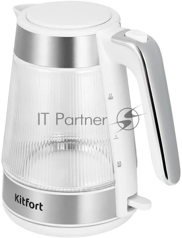 668-2-КТ Чайник Kitfort.Мощность: 1500–1785 Вт.Ёмкость: 1,7 л.Длина шнура: 0,5 м.Белый.