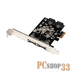 Контроллер ST-Lab A480 RTL 2x SATA 2port-ext, 2port-in PCI-Express 1x