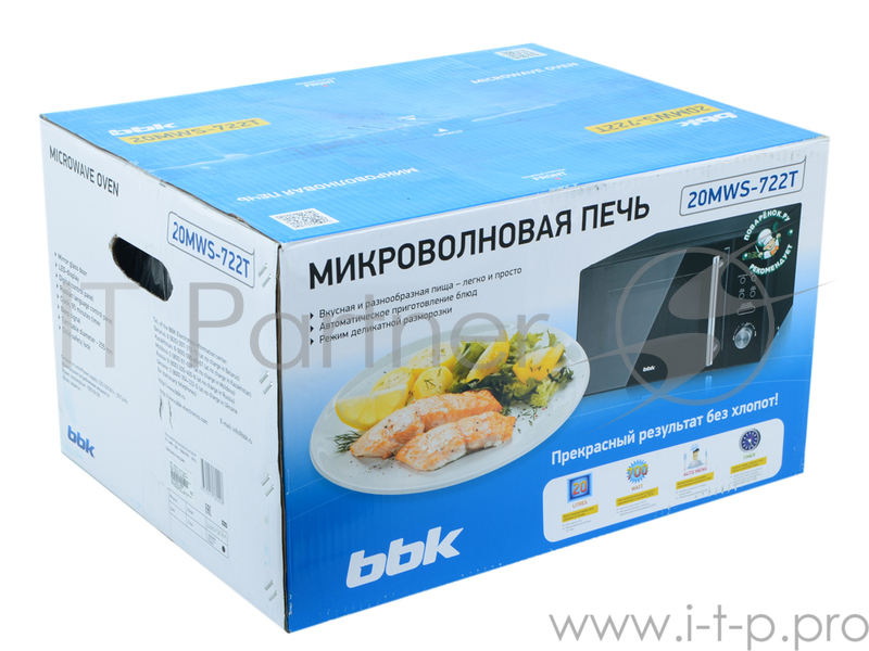 Микроволновые печи BBK BBK 20MWS-722T/B-M (соло) черный