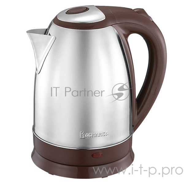 Чайник электрический ВАСИЛИСА ВА-1022 нерж. коричневый: 2000 Вт, 1,8 л (Россия)(12)