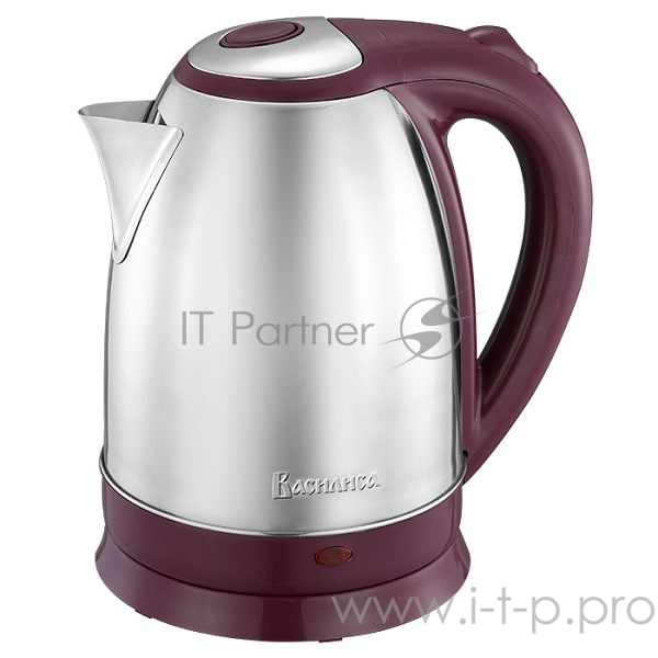 Чайник электрический ВАСИЛИСА ВА-1020 нерж. бордовый: 2000 Вт, 1,8 л (Россия)(12)