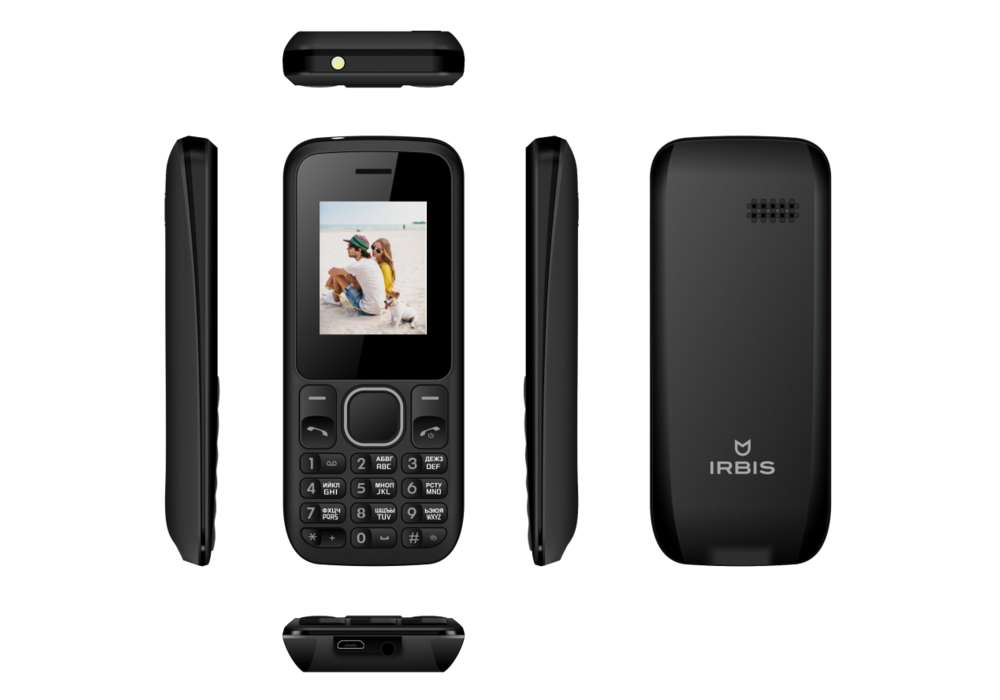 Мобильный телефон IRBIS SF11 черный Экран: 1,77 дюйма (128x160) Процессор: SC6533 Корпус: Пластиковый Оперативная память: 32Мб Встроенная память: 32Mб Расширение памяти: до 8 Гб (карты памяти Micro SD) Разъем: Micro-USB 2.0, выход на наушники 2 слот