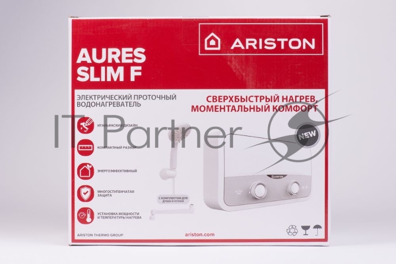 Водонагреватель Ariston Aures SF 5.5 COM 5.5кВт электрический настенный/серебристый