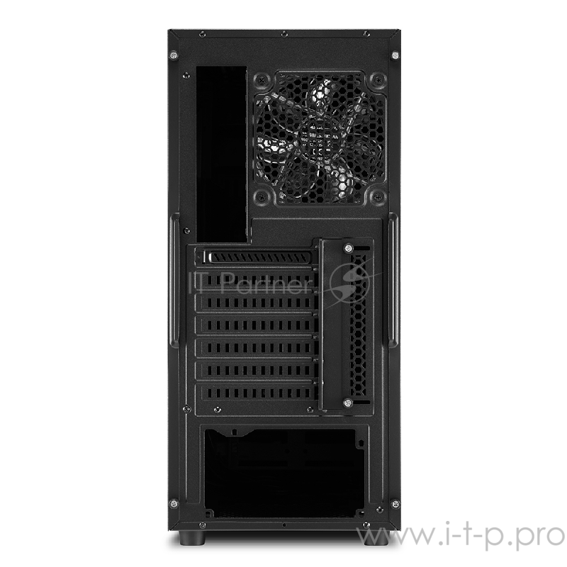 Sharkoon S25-W blue led игровой корпус чёрный (ATX, закаленное стекло, fan 2x120 мм + 1x120 мм, 2xUSB 3.0, audio)