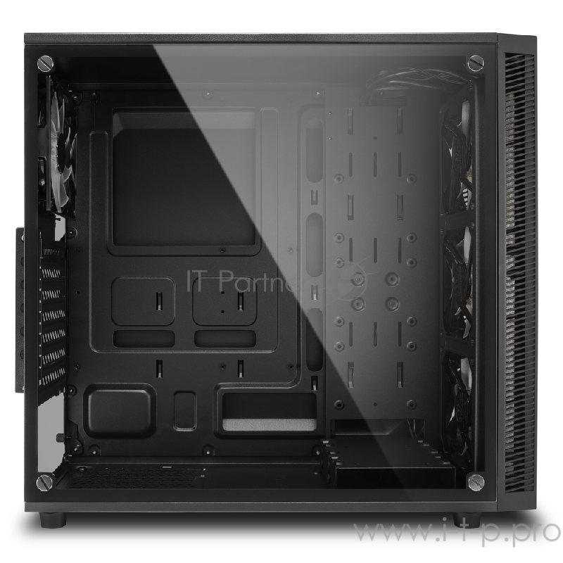 Sharkoon TG4 red led игровой корпус чёрный (ATX, закаленное стекло, fan 3x120 мм + 1x120 мм, 2xUSB 3.0, audio)