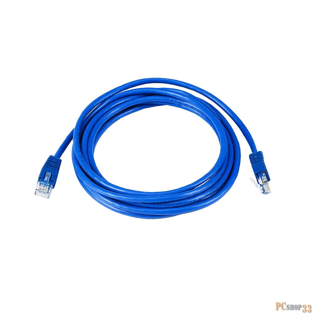 Коммутационный шнур Bion Патч корд UTP кат.5е 3м синий БионBNPP12-3M/B