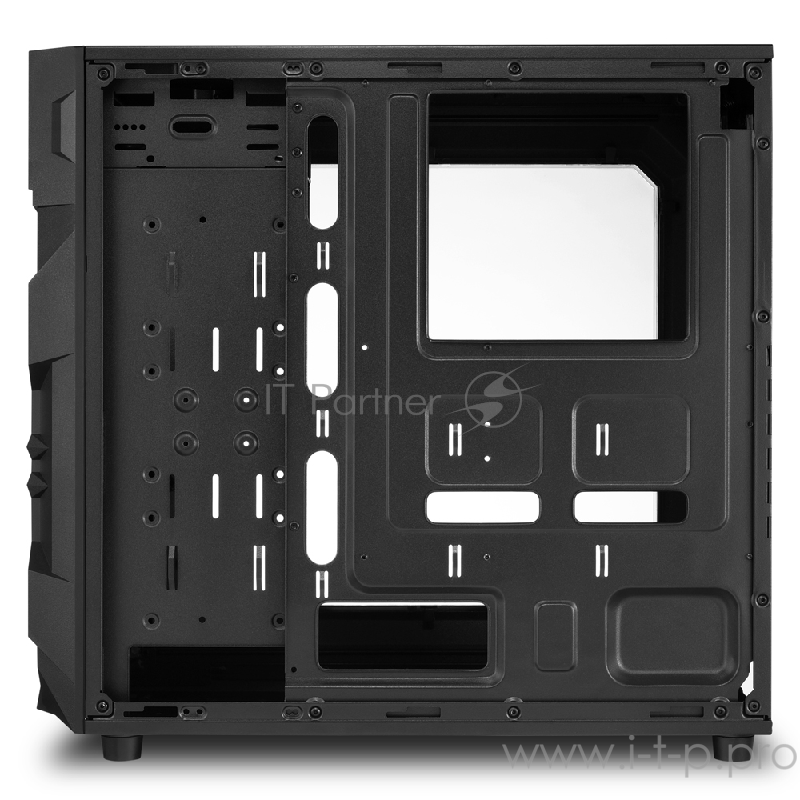 Sharkoon VG7-W green led игровой корпус чёрный (ATX, акрил, fan 2x120 мм + 1x120 мм, 2xUSB 3.0, audio)