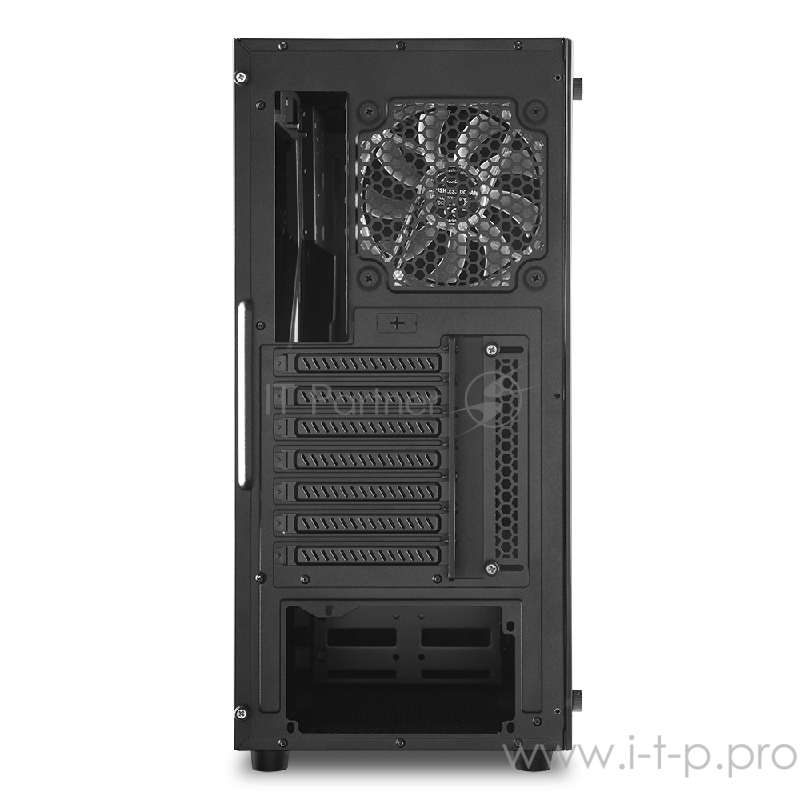 Sharkoon TG5 green led игровой корпус чёрный (ATX, закаленное стекло, fan 3x120 мм + 1x120 мм, 2xUSB 2.0, 2xUSB 3.0, audio)