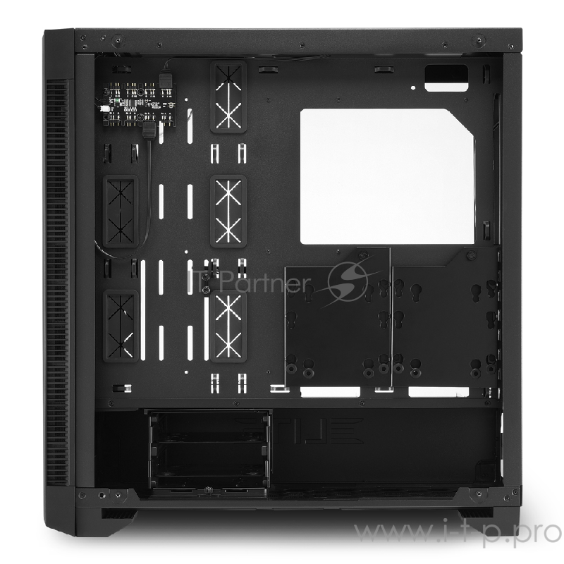 Sharkoon Elite Shark CA200G RGB led игровой корпус чёрный (E-ATX, Закаленное стекло, fan 1x120 мм, 2 x USB 3.0,2 x USB 2.0, audio)