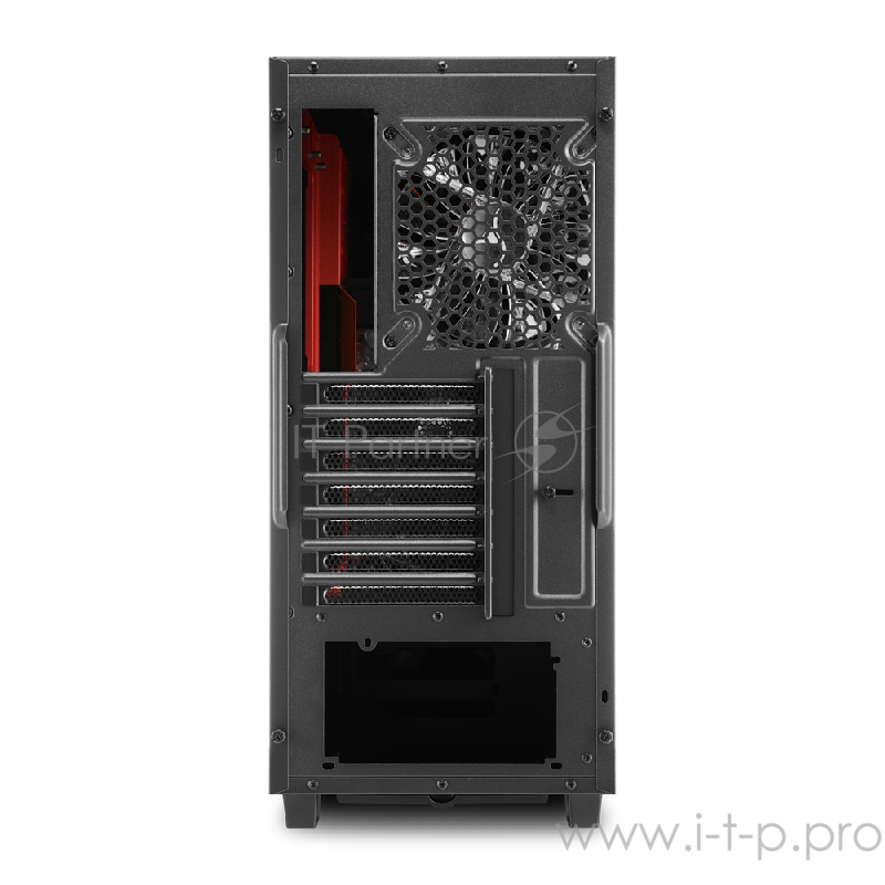 Sharkoon DG7000-G red led игровой корпус чёрный (ATX, Закаленное стекло, fan 2x120 мм + 1x120 мм, 2 x USB 3.0,2 x USB 2.0, audio)